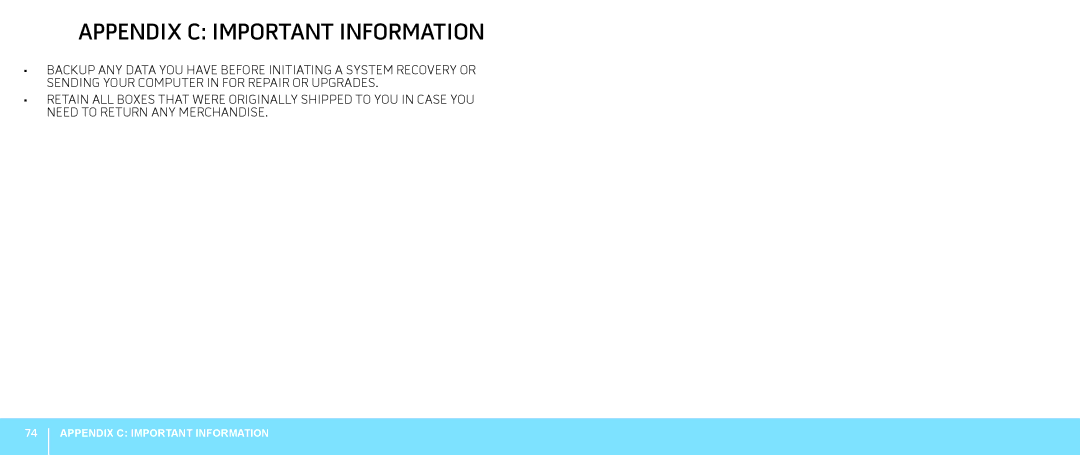 Dell 039YVGA00, P08G001, M15x manual Appendix C Important Information 