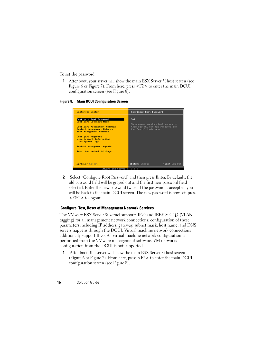 Dell 3i manual Main Dcui Configuration Screen 