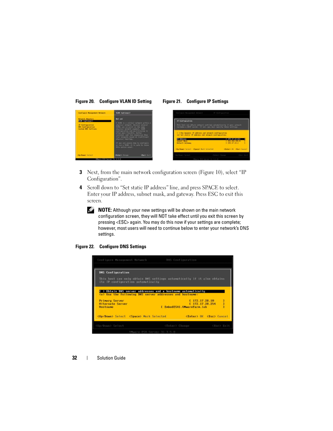 Dell 3i manual Configure Vlan ID Setting 