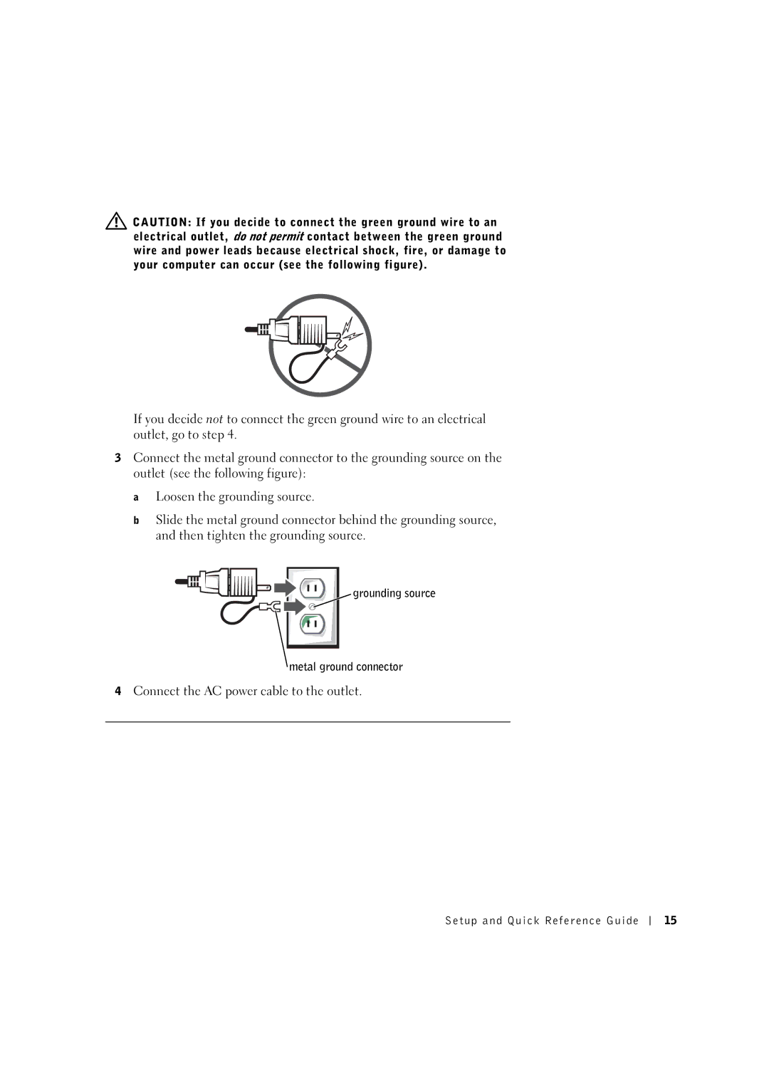 Dell 3U083 manual Connect the AC power cable to the outlet 