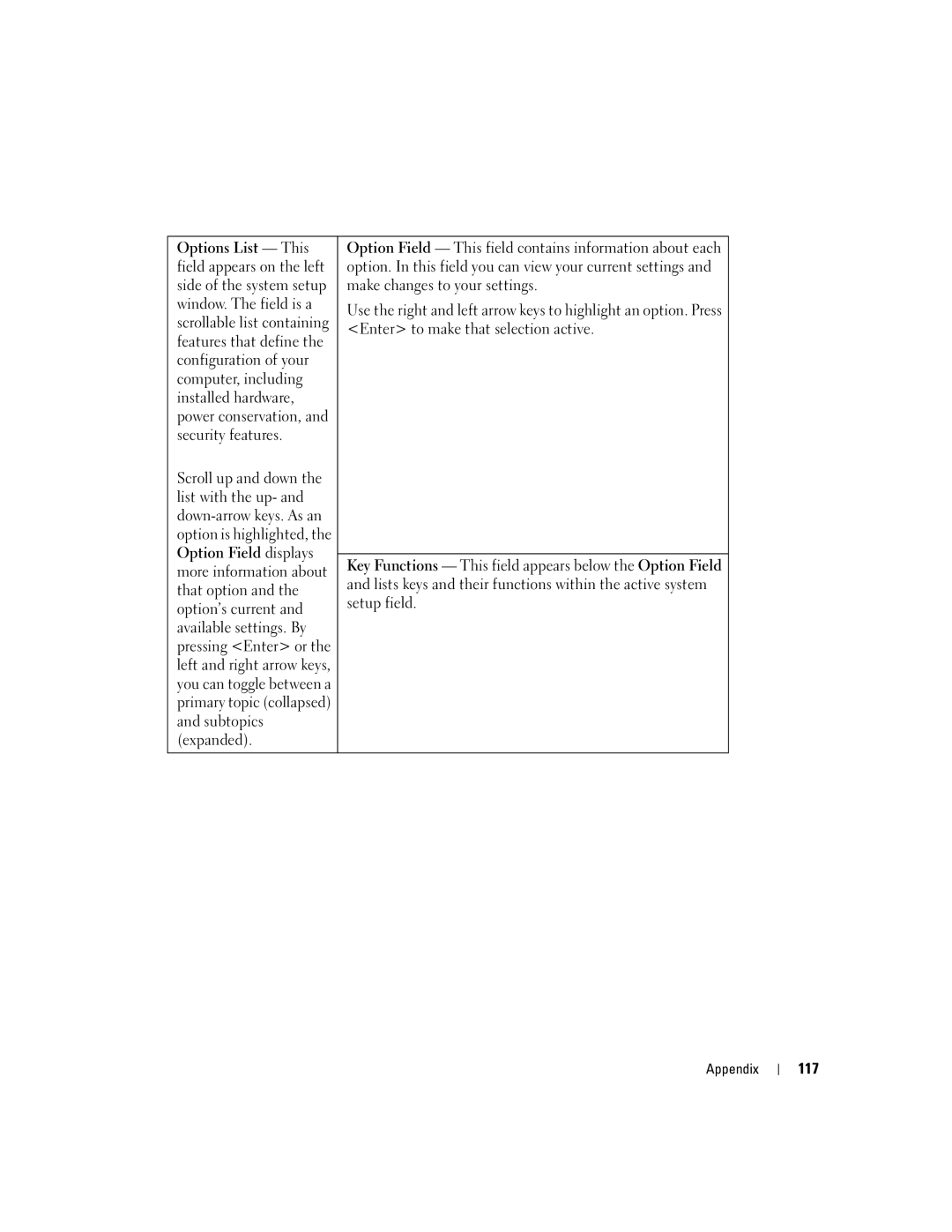 Dell 400 owner manual 117 