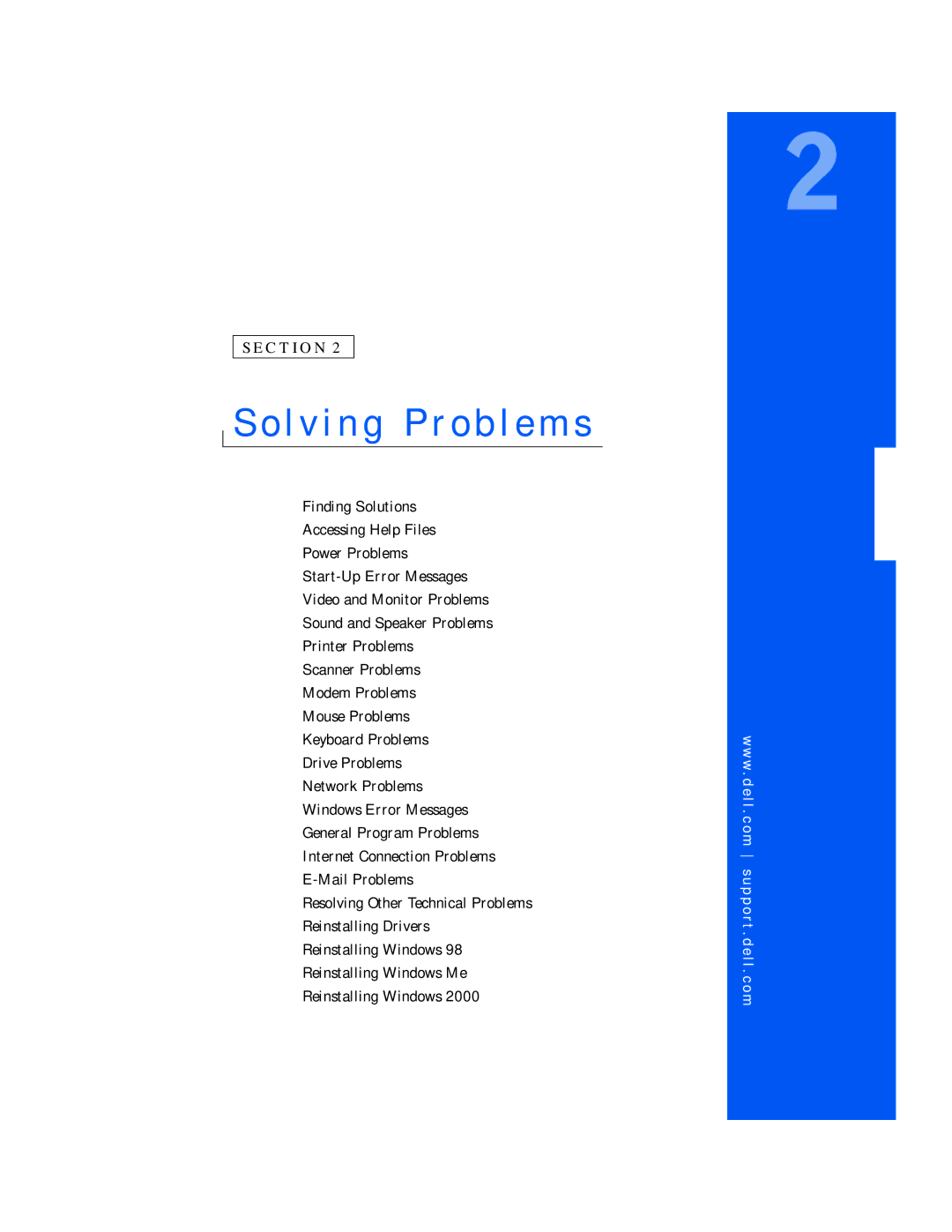 Dell 4100 manual Solving Problems 