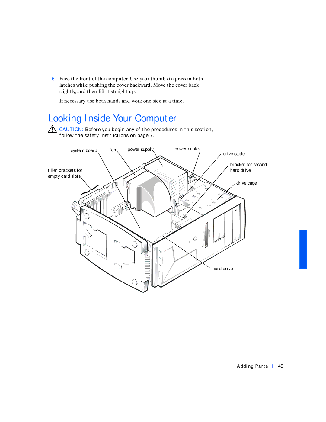 Dell 4100 manual Looking Inside Your Computer 