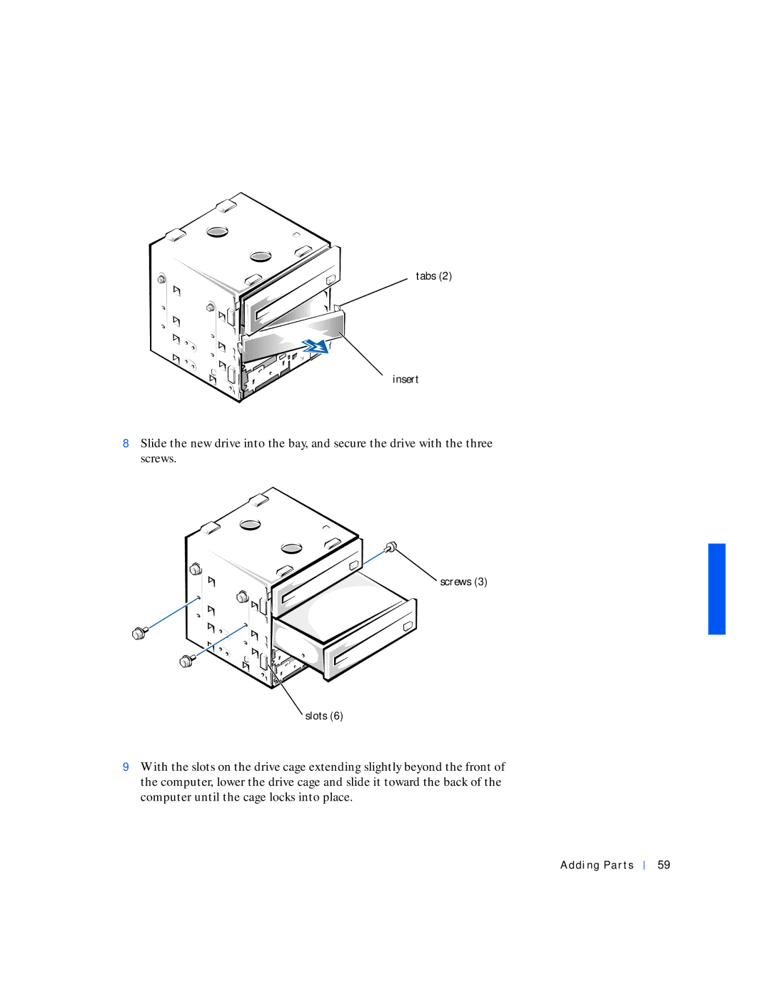 Dell 4100 manual Tabs Insert 