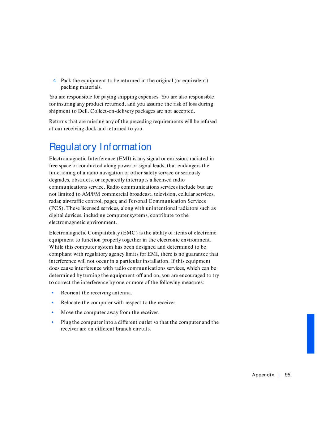 Dell 4100 manual Regulatory Information 