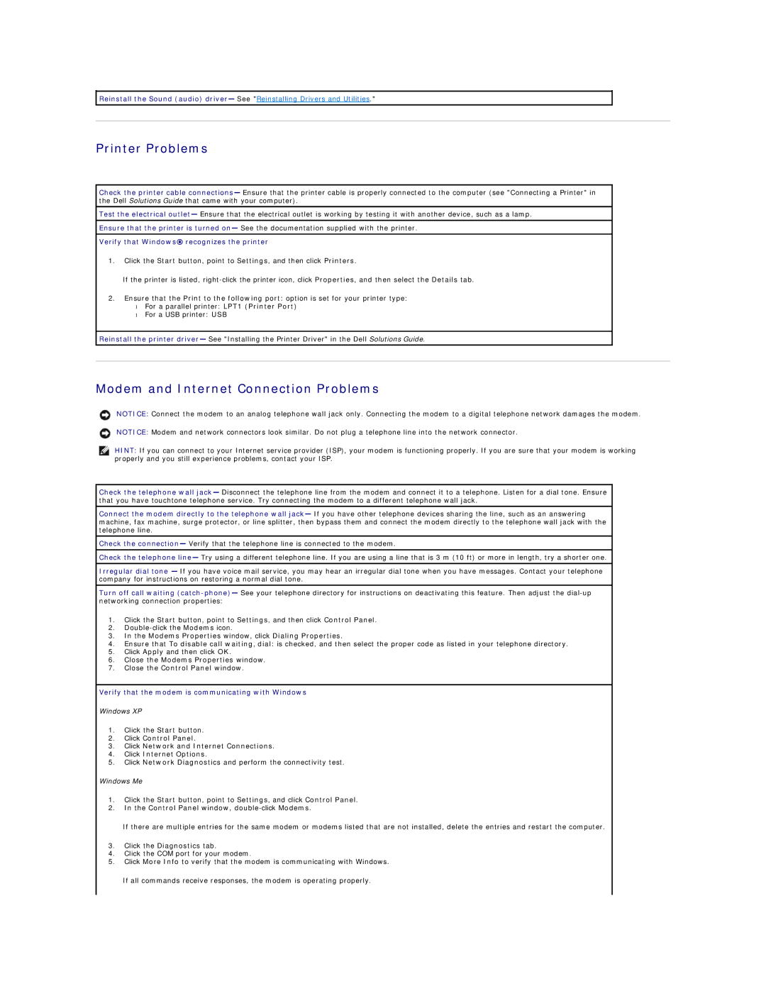 Dell 4100 Printer Problems, Modem and Internet Connection Problems, Modems Properties window, click Dialing Properties 