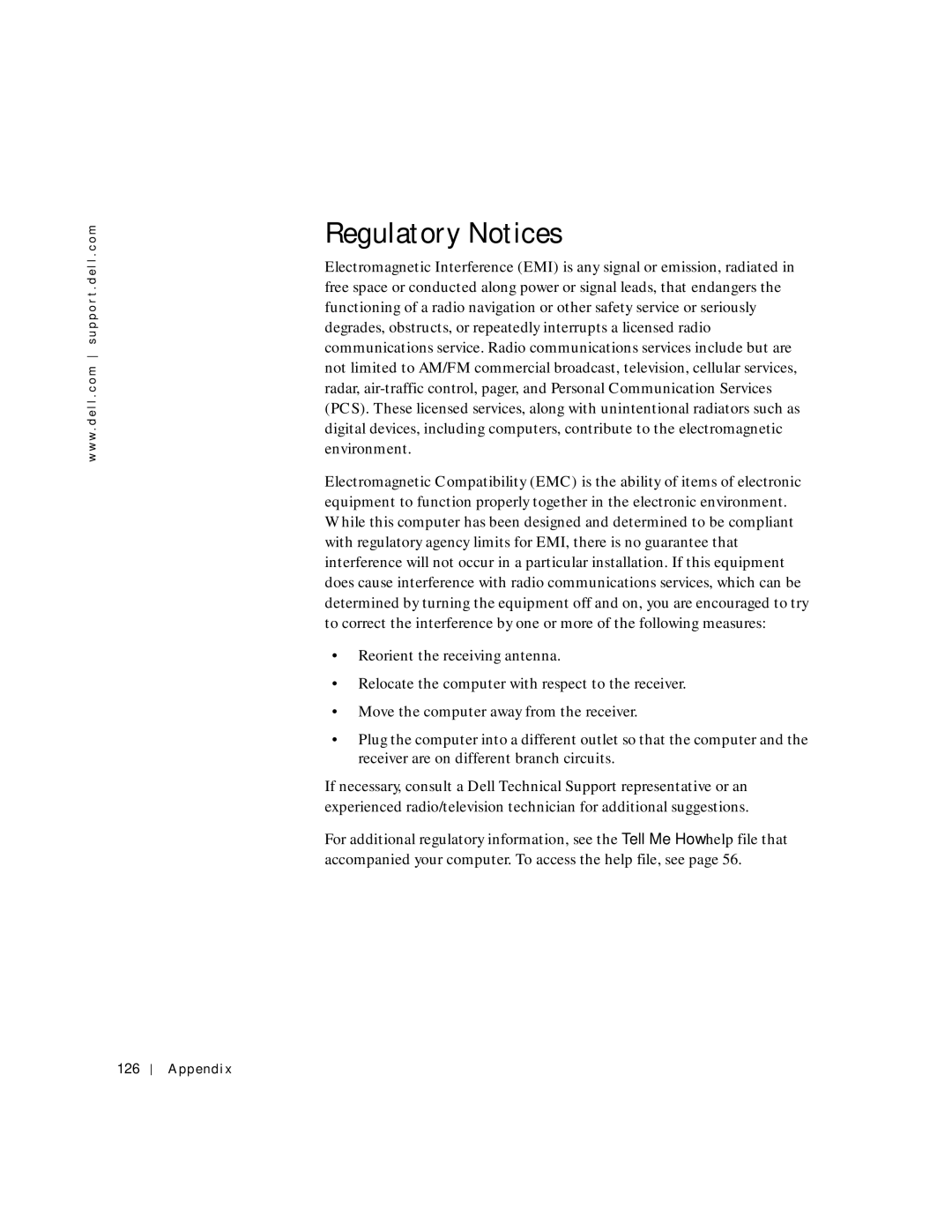 Dell 4150 owner manual Regulatory Notices, 126 