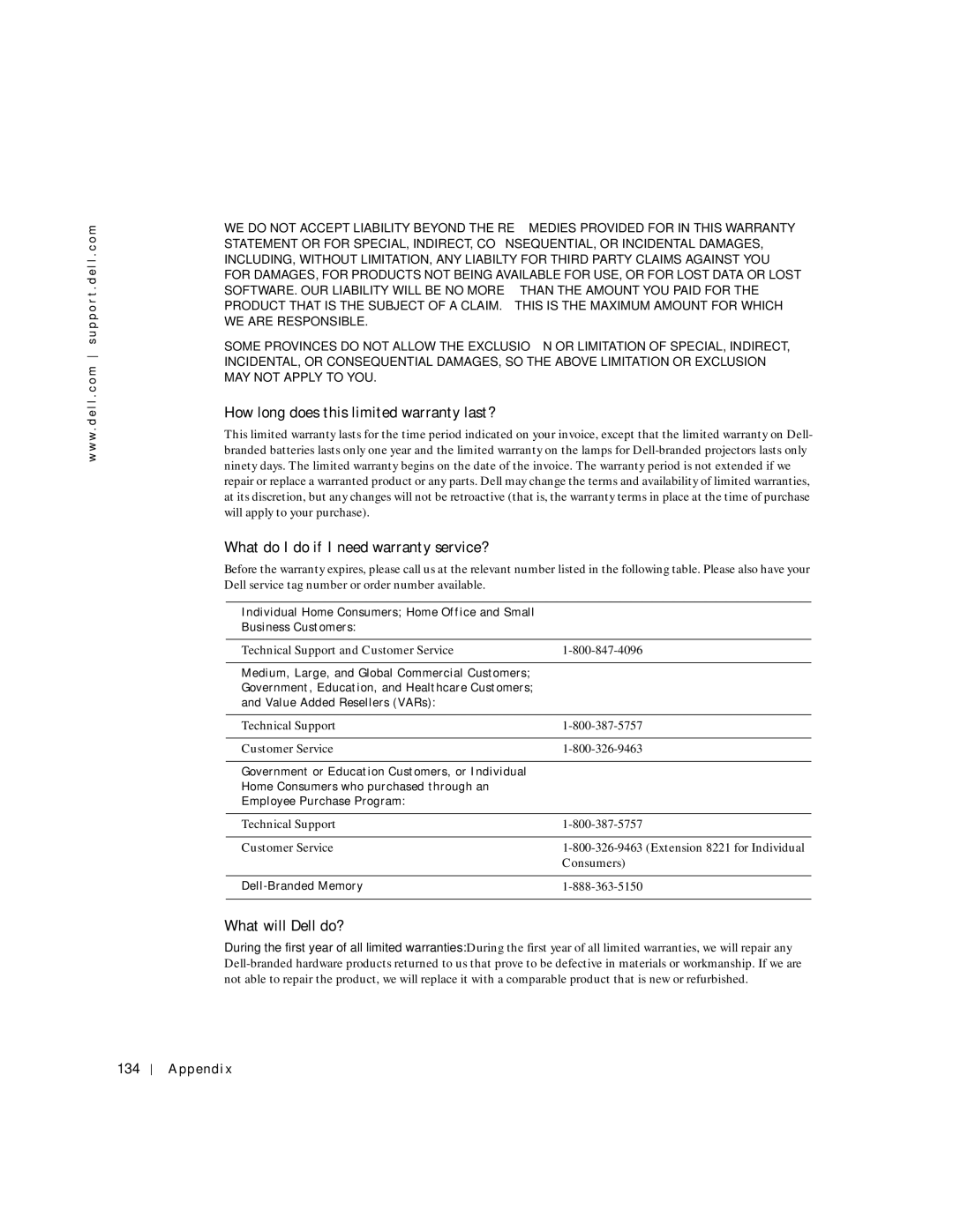 Dell 4150 owner manual 134 