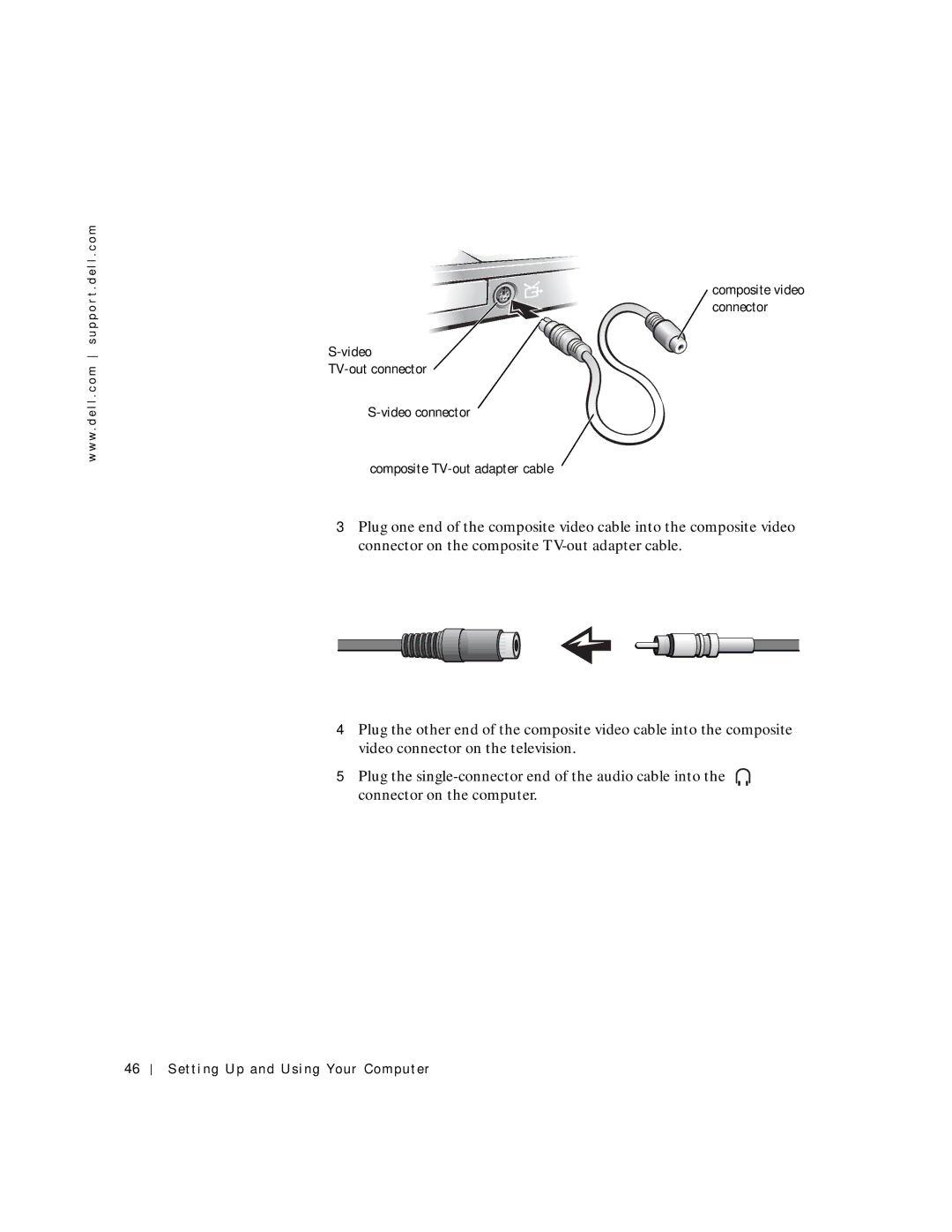 Dell 4150 owner manual Composite video connector 