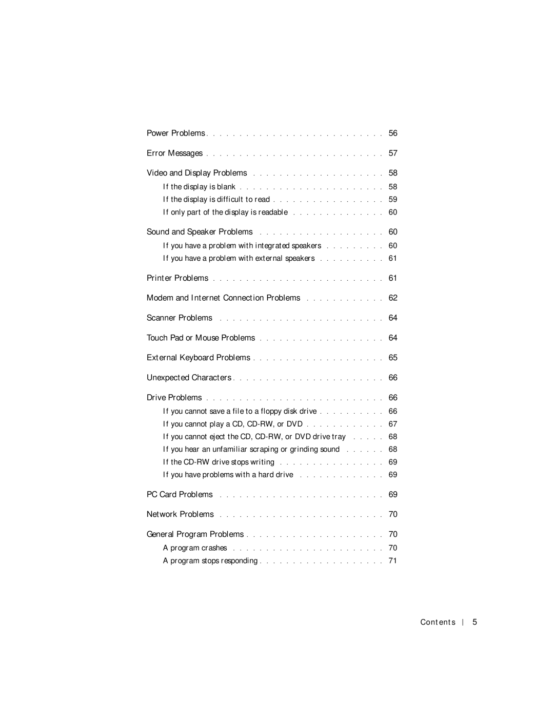 Dell 4150 owner manual Modem and Internet Connection Problems 