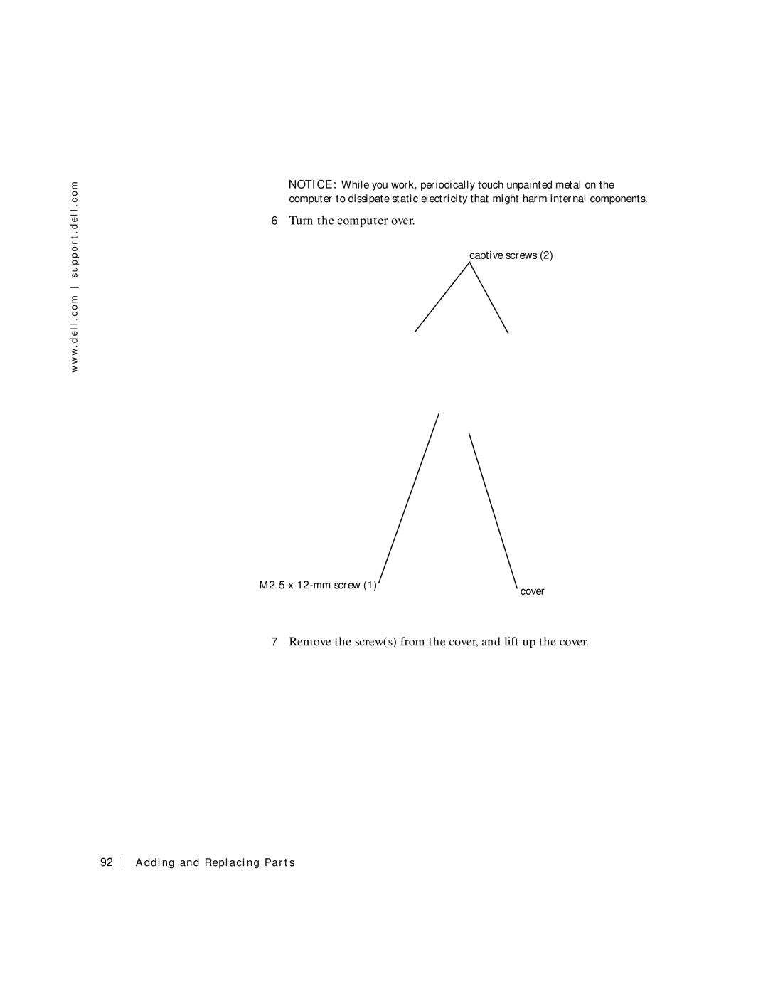 Dell 4150 owner manual Turn the computer over 