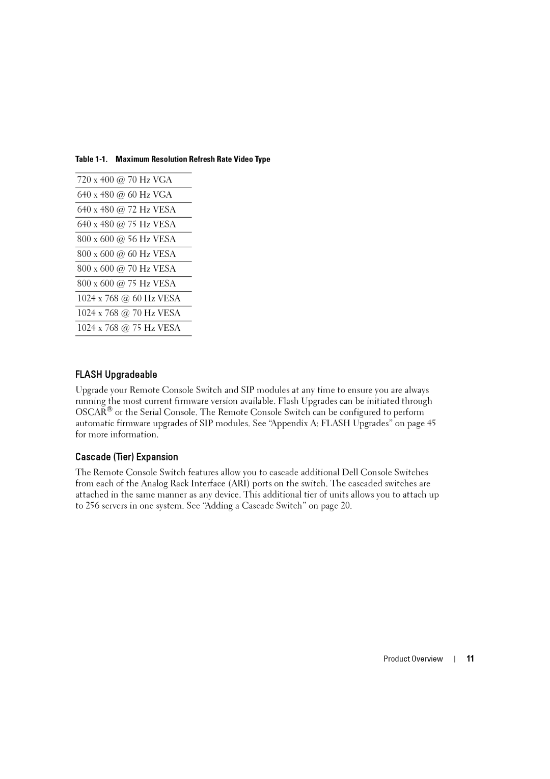 Dell 2161DS-2, 4161DS manual Flash Upgradeable, Cascade Tier Expansion 