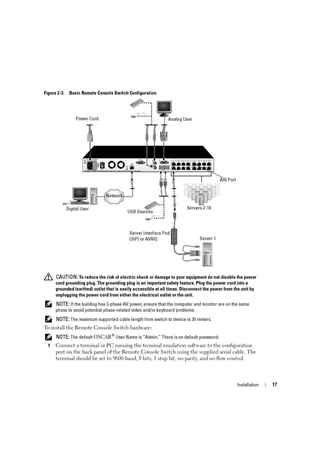 Dell 2161DS-2, 4161DS manual Basic Remote Console Switch Configuration 