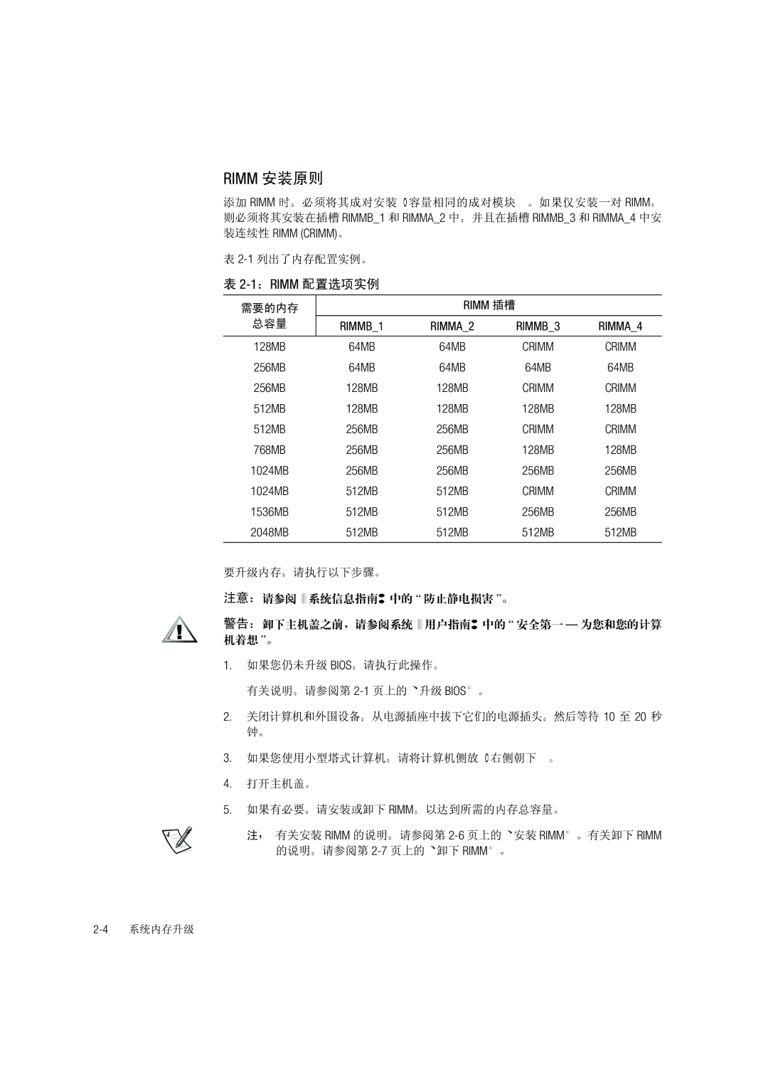 Dell 420 manual Rimm 