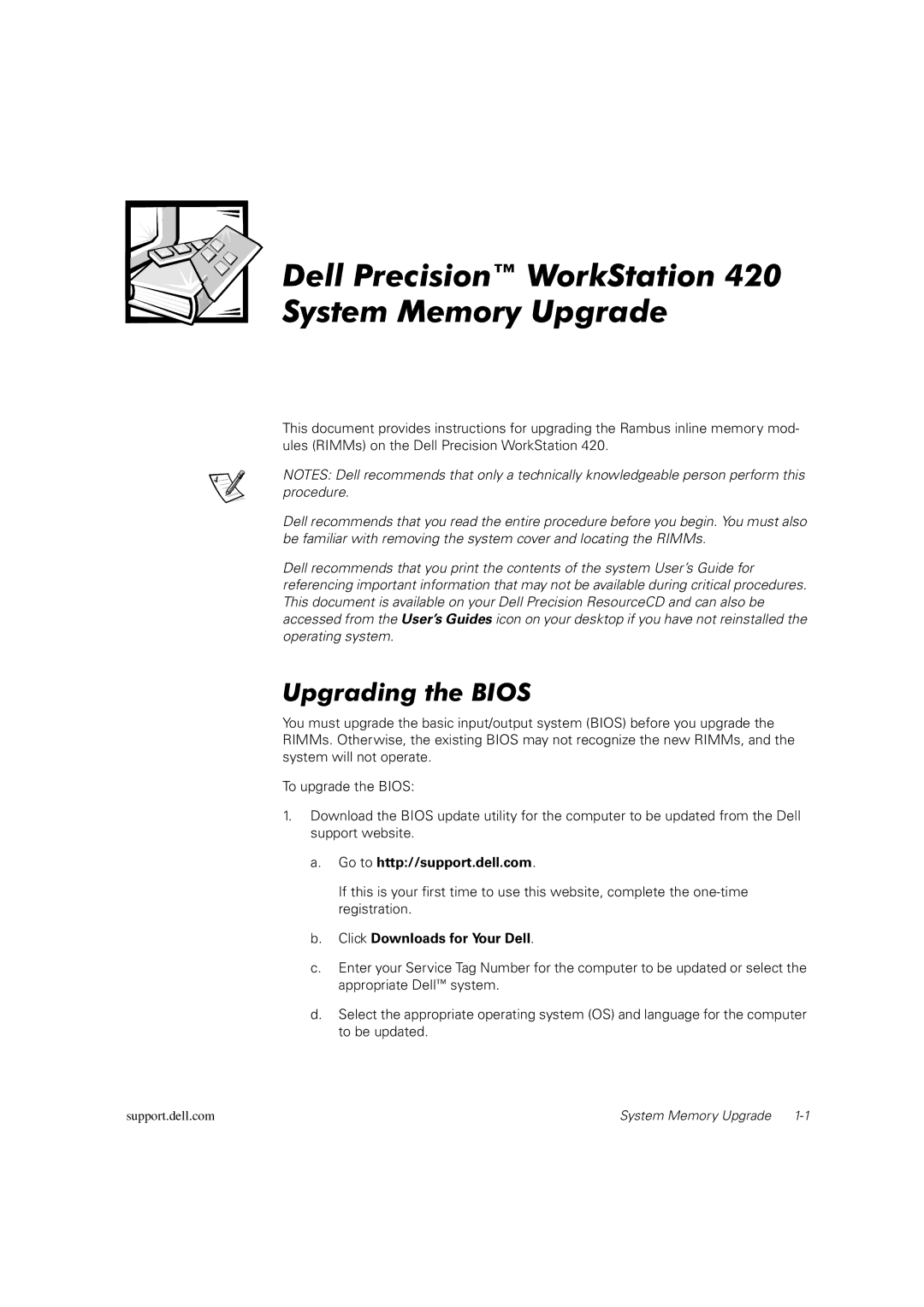 Dell 420 manual Go to http//support.dell.com 