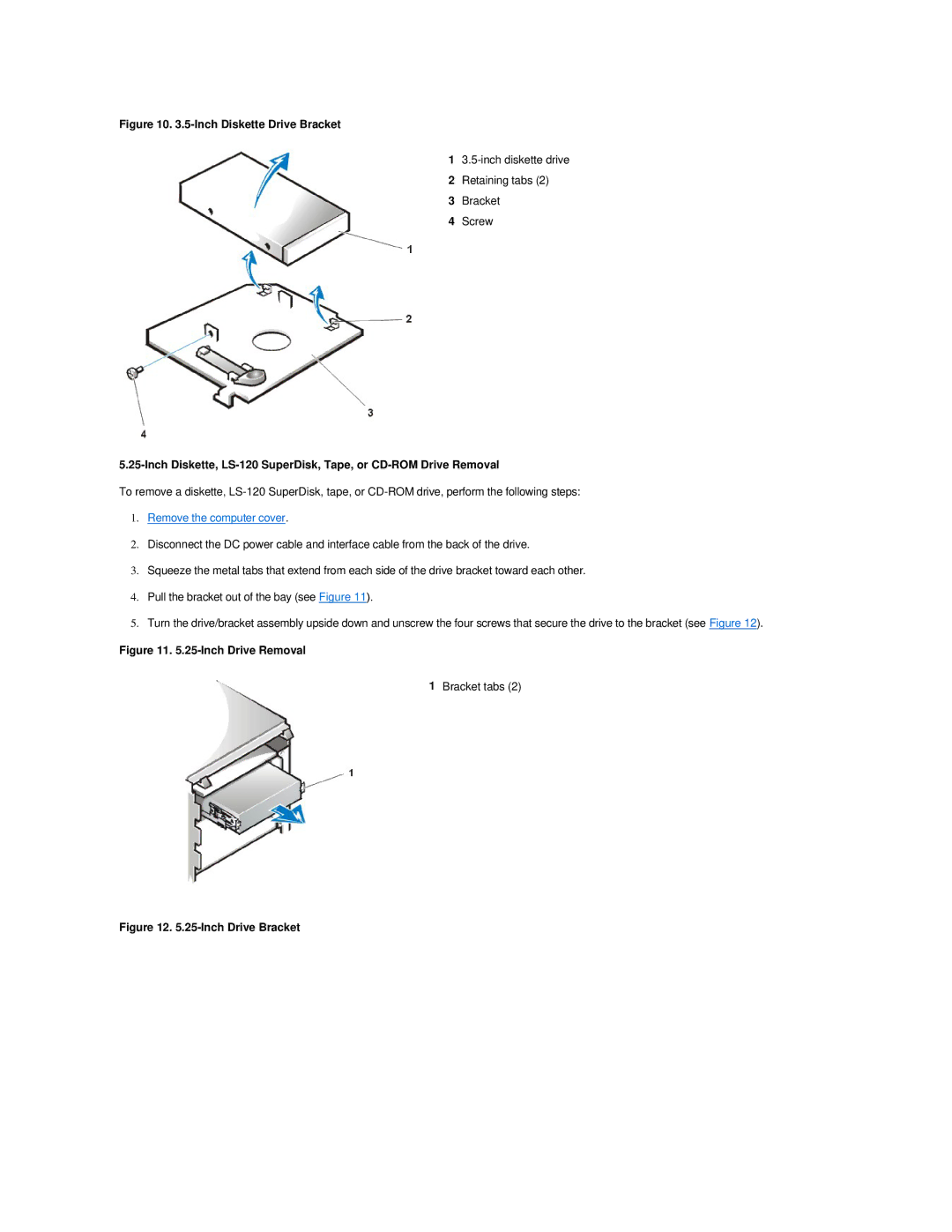 Dell 420 manual Inch Diskette Drive Bracket 