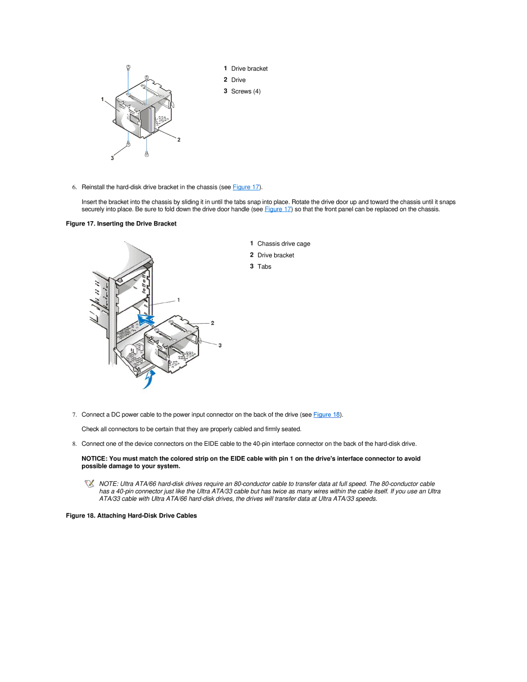 Dell 420 manual Inserting the Drive Bracket 