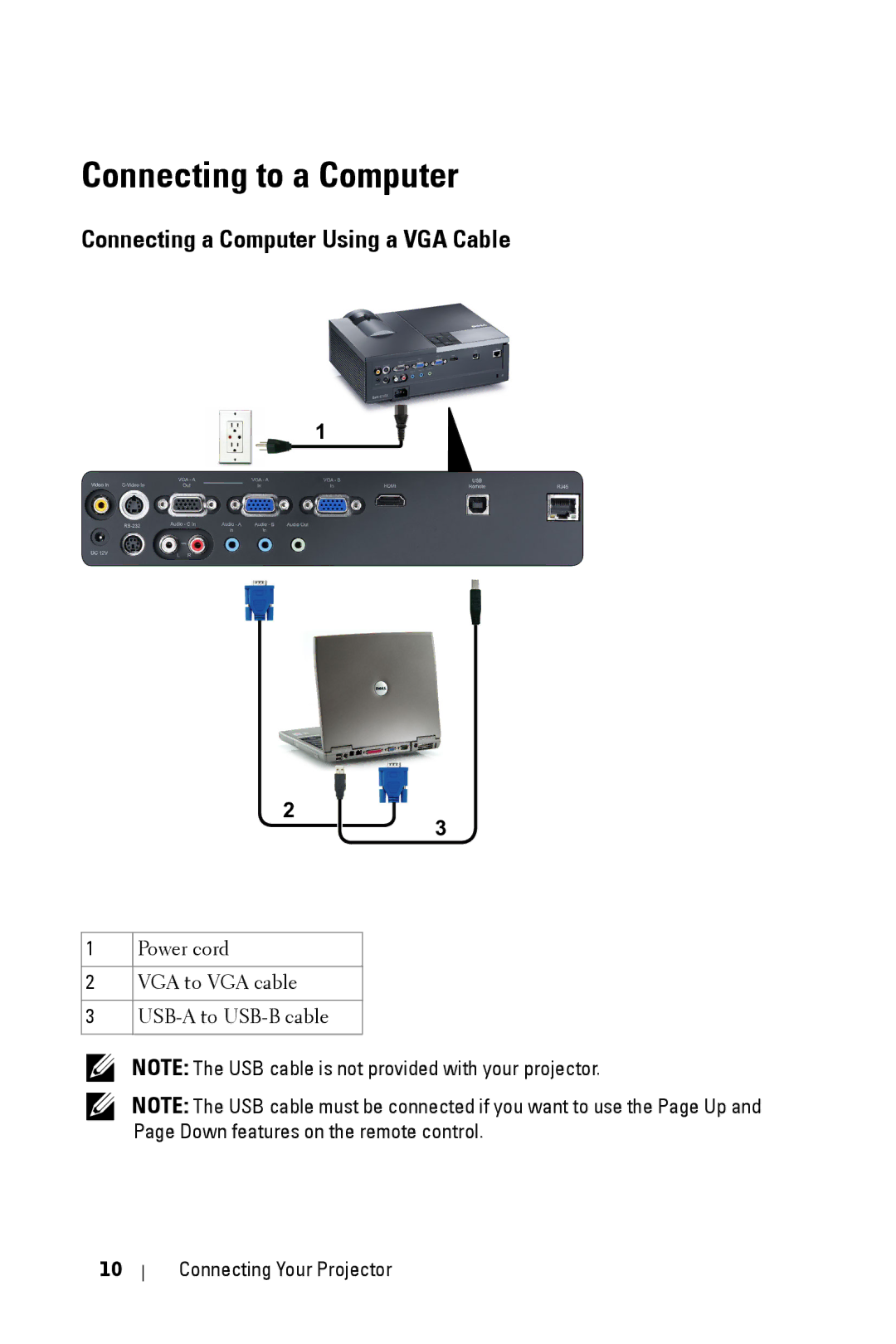 Dell 4210X manual Connecting to a Computer 