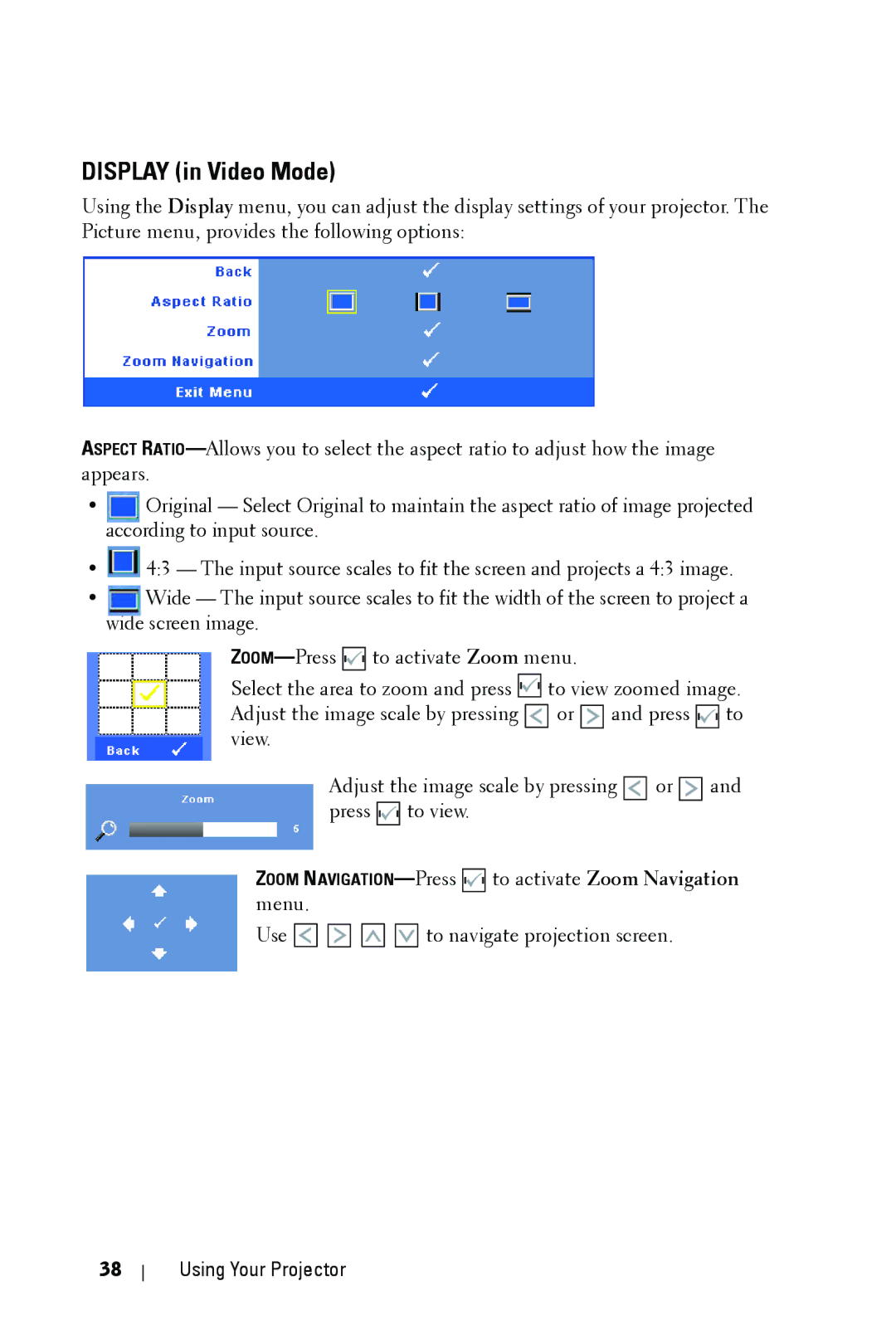 Dell 4210X manual Display in Video Mode 