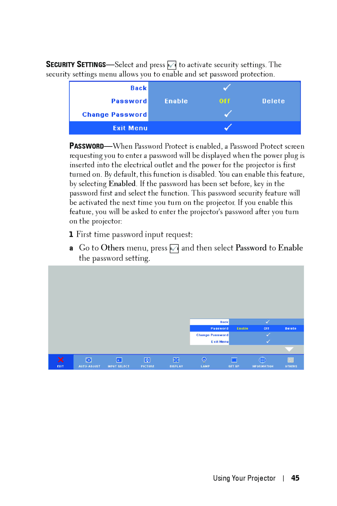 Dell 4210X manual Using Your Projector 