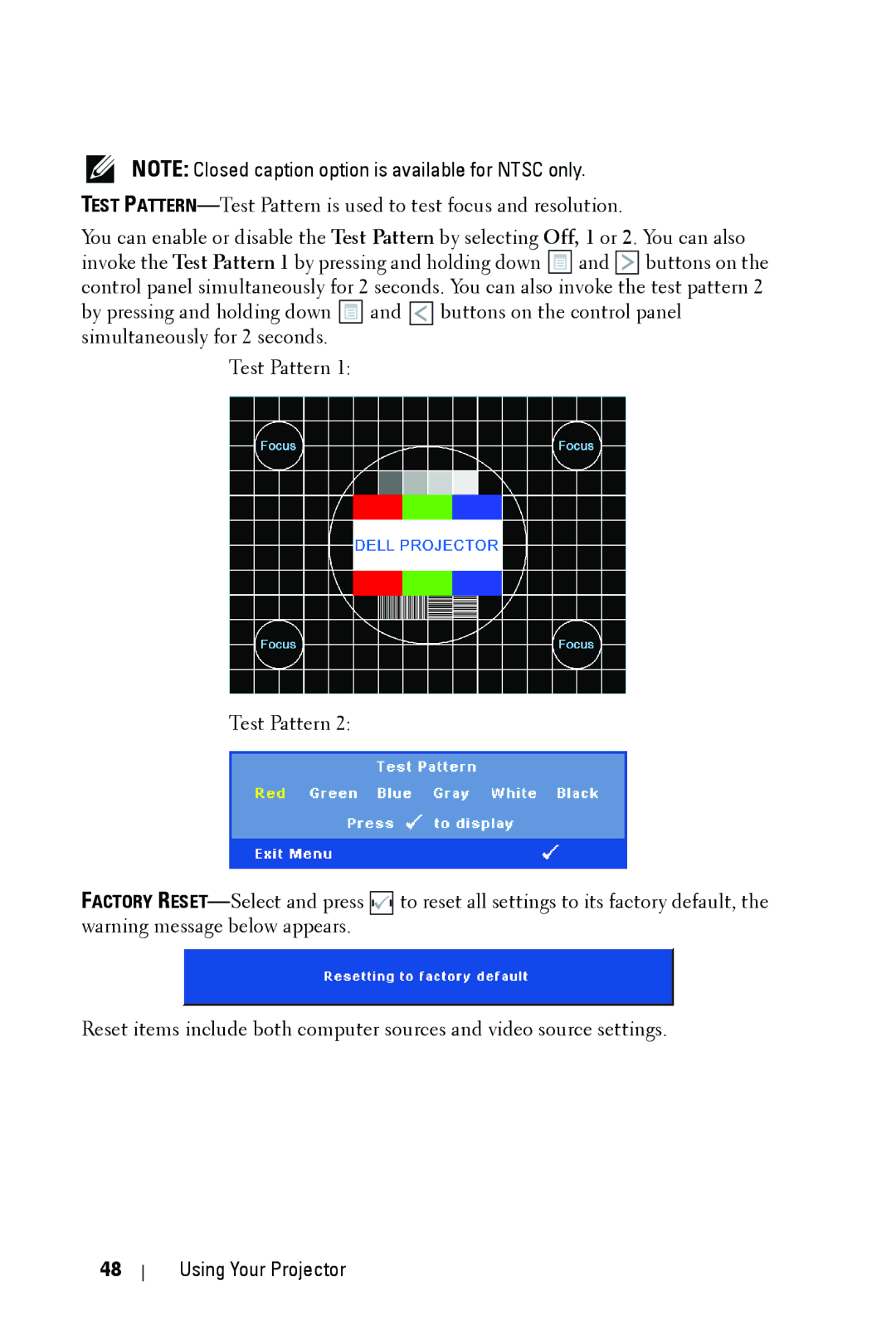 Dell 4210X manual Using Your Projector 