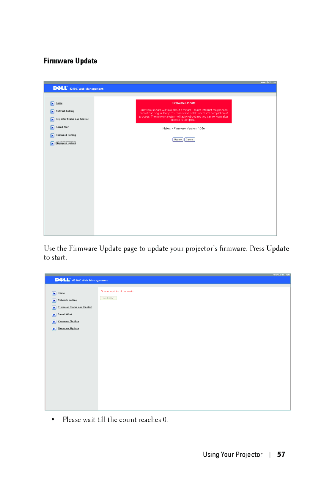 Dell 4210X manual Firmware Update 