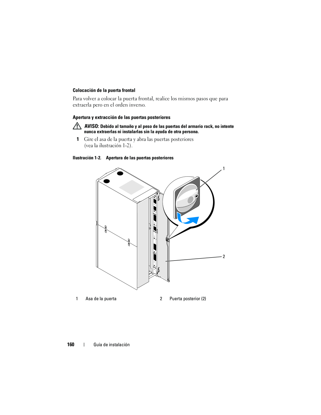 Dell 4220 manual Colocación de la puerta frontal 