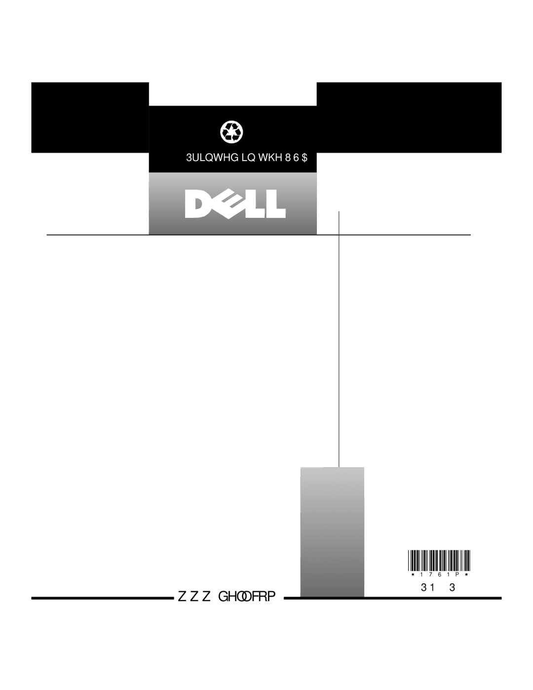 Dell 4300 manual 3ULQWHGLQWKH86$ 