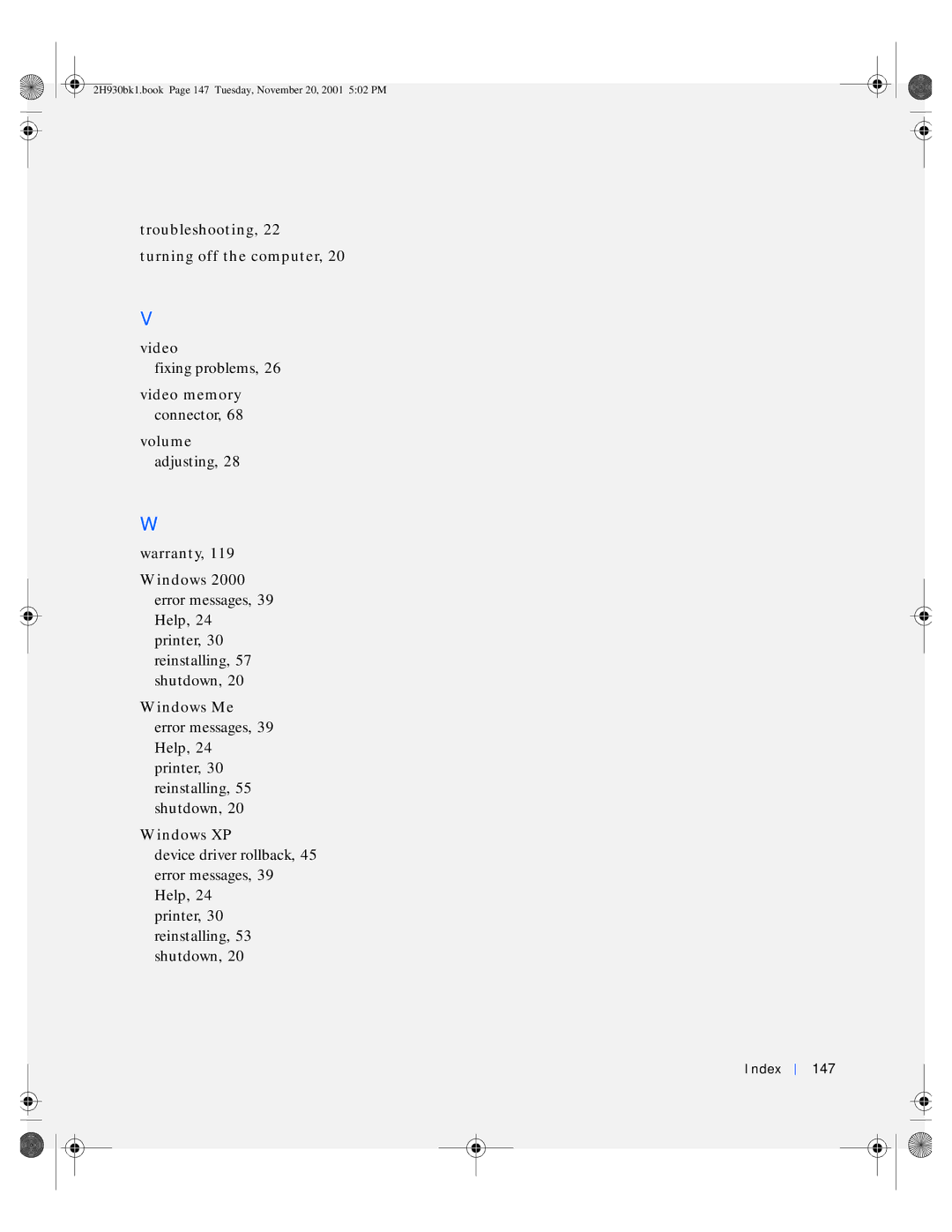 Dell 4300 manual Index 147 