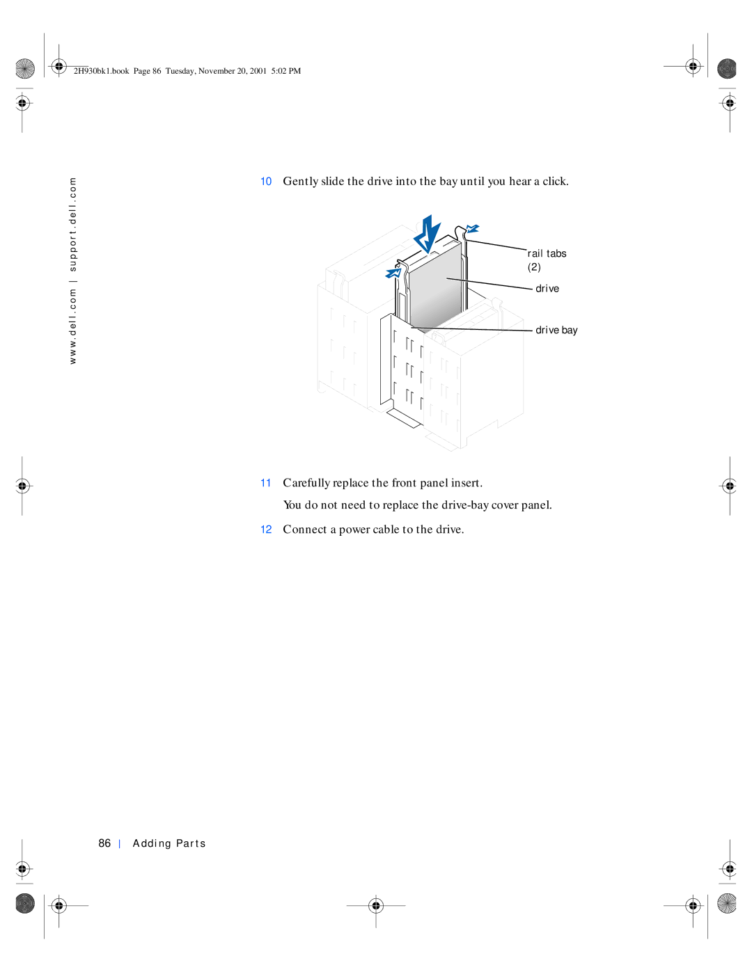 Dell 4300 manual 2H930bk1.book Page 86 Tuesday, November 20, 2001 502 PM 