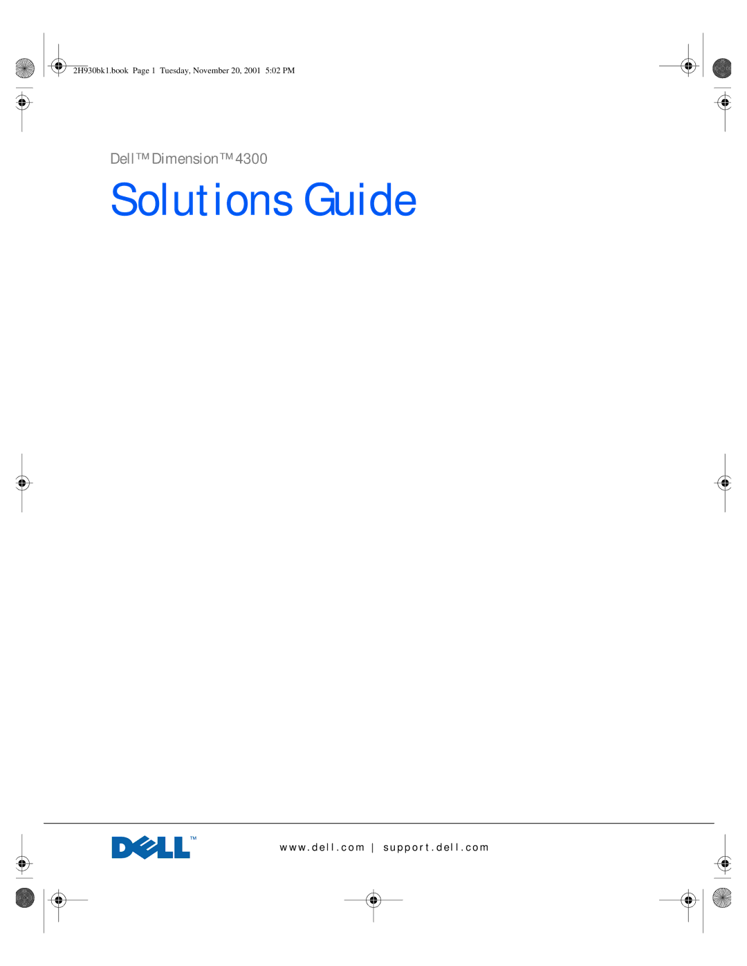 Dell 4300 manual Solutions Guide, W . d e l l . c o m s u p p o r t . d e l l . c o m 