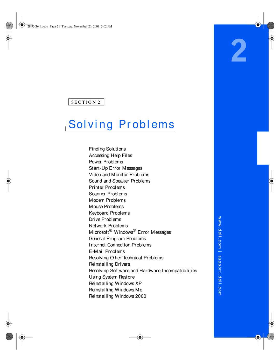 Dell 4300 manual Solving Problems 