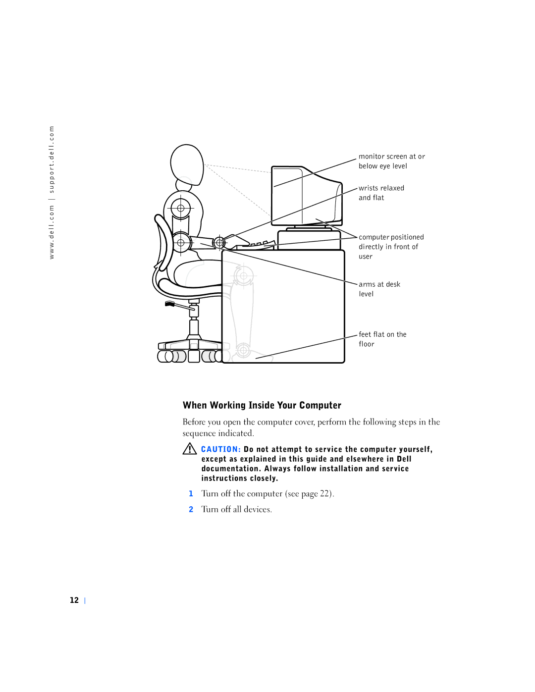 Dell 4300s, 6K797 manual When Working Inside Your Computer 