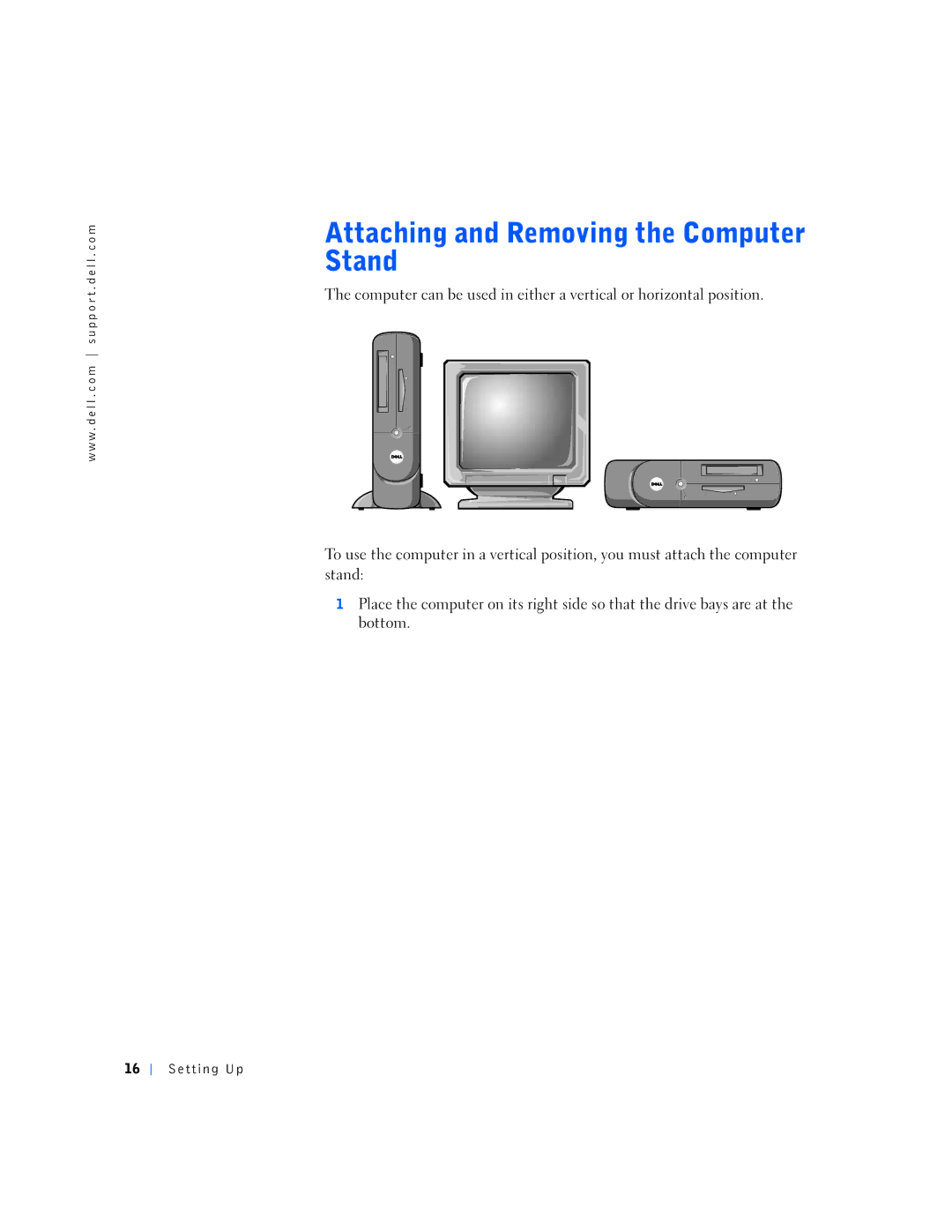 Dell 4300s, 6K797 manual Setting Up 