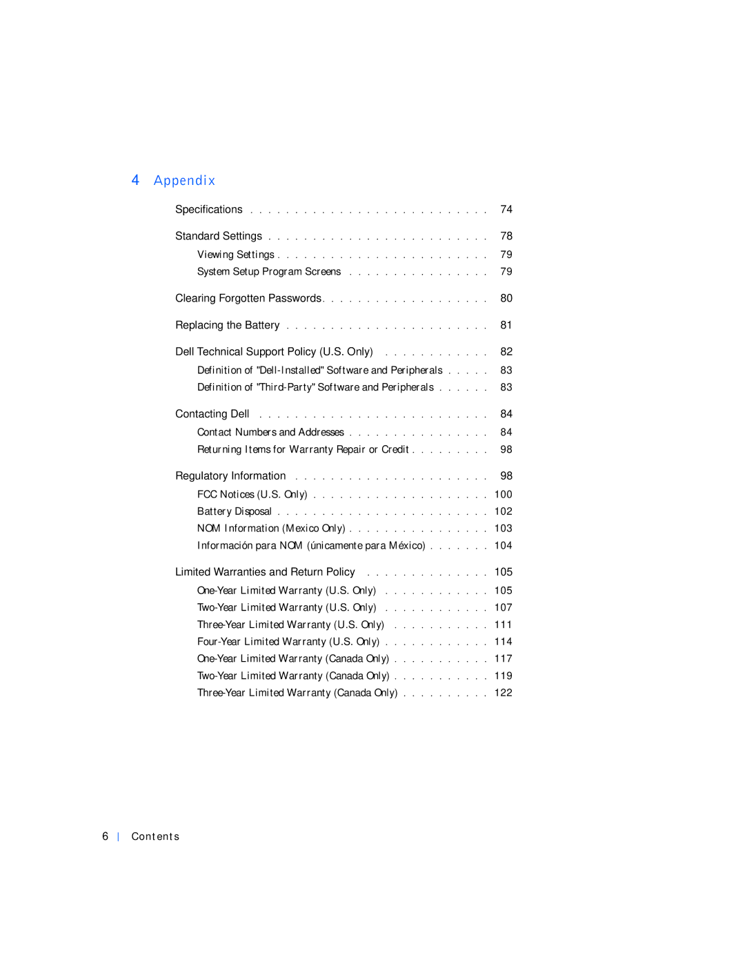 Dell 4300s, 6K797 manual Appendix 