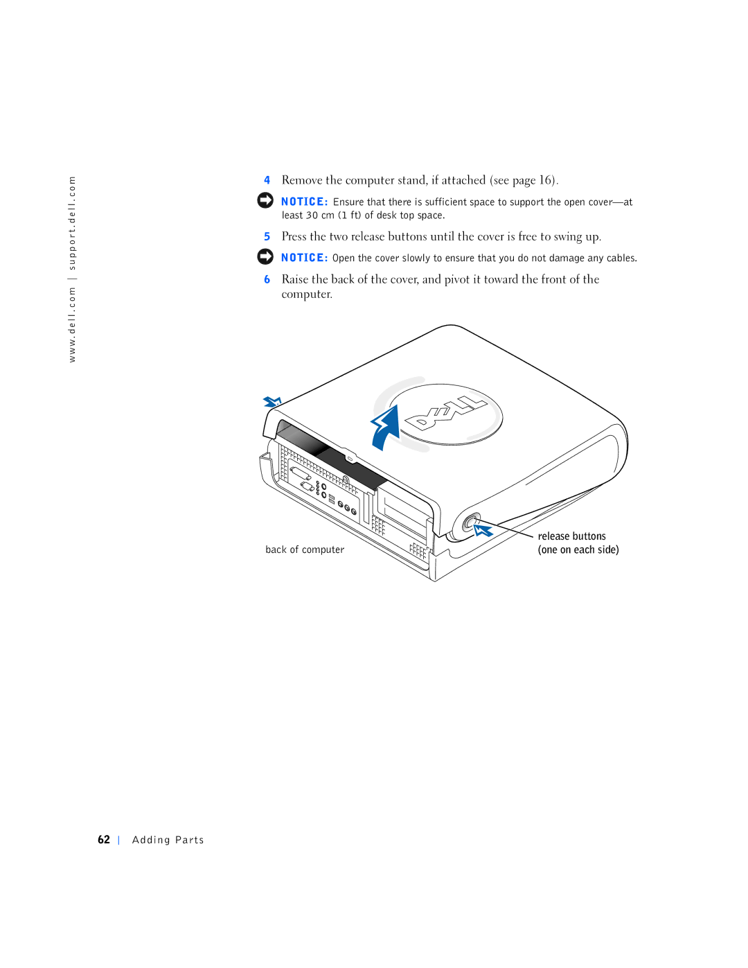 Dell 4300s, 6K797 manual Release buttons 