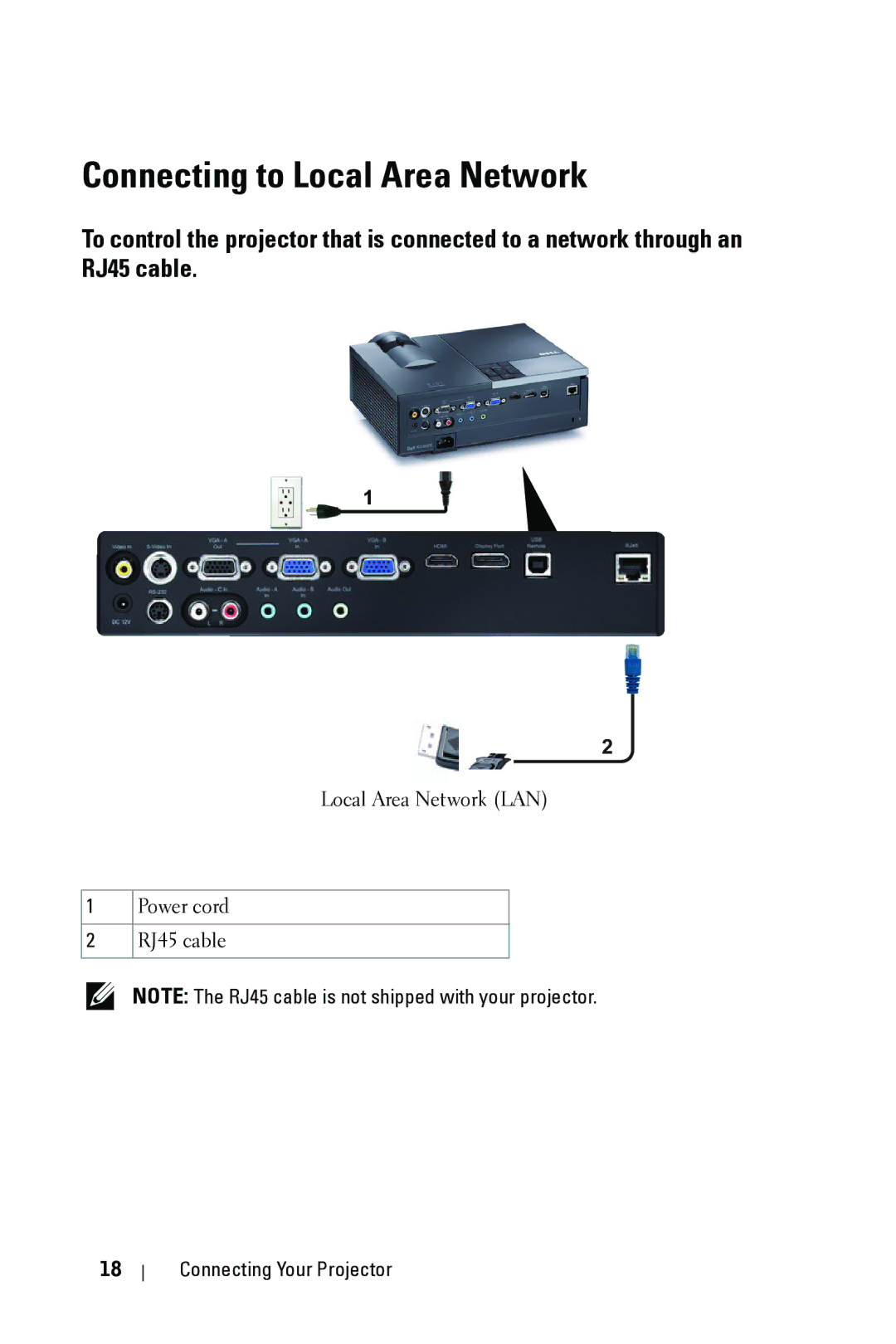 Dell 4310WX manual Connecting to Local Area Network 