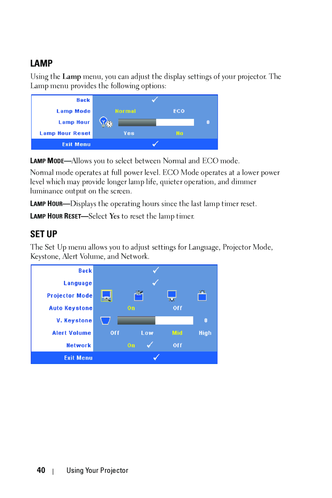 Dell 4310WX manual Lamp 