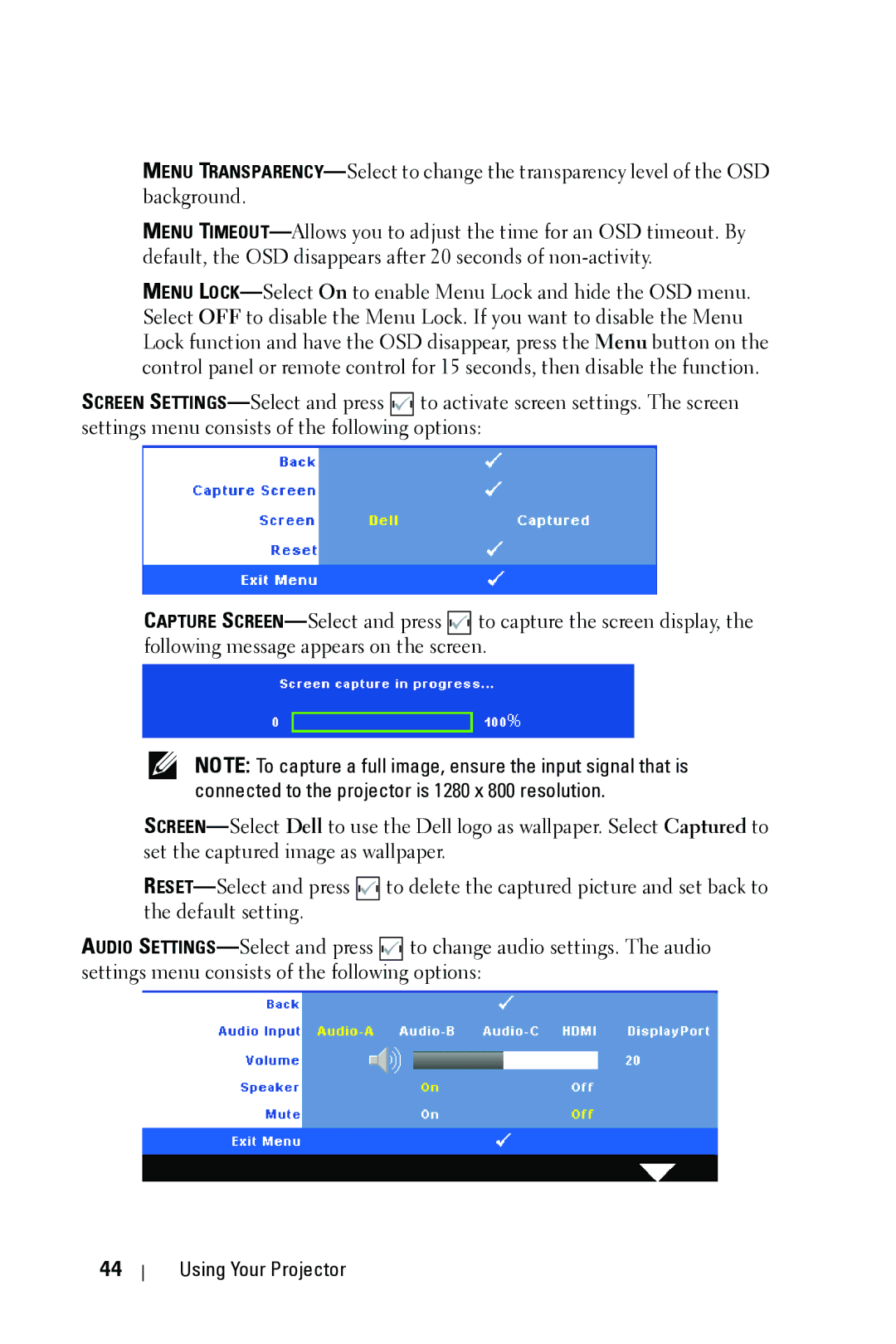 Dell 4310WX manual Using Your Projector 