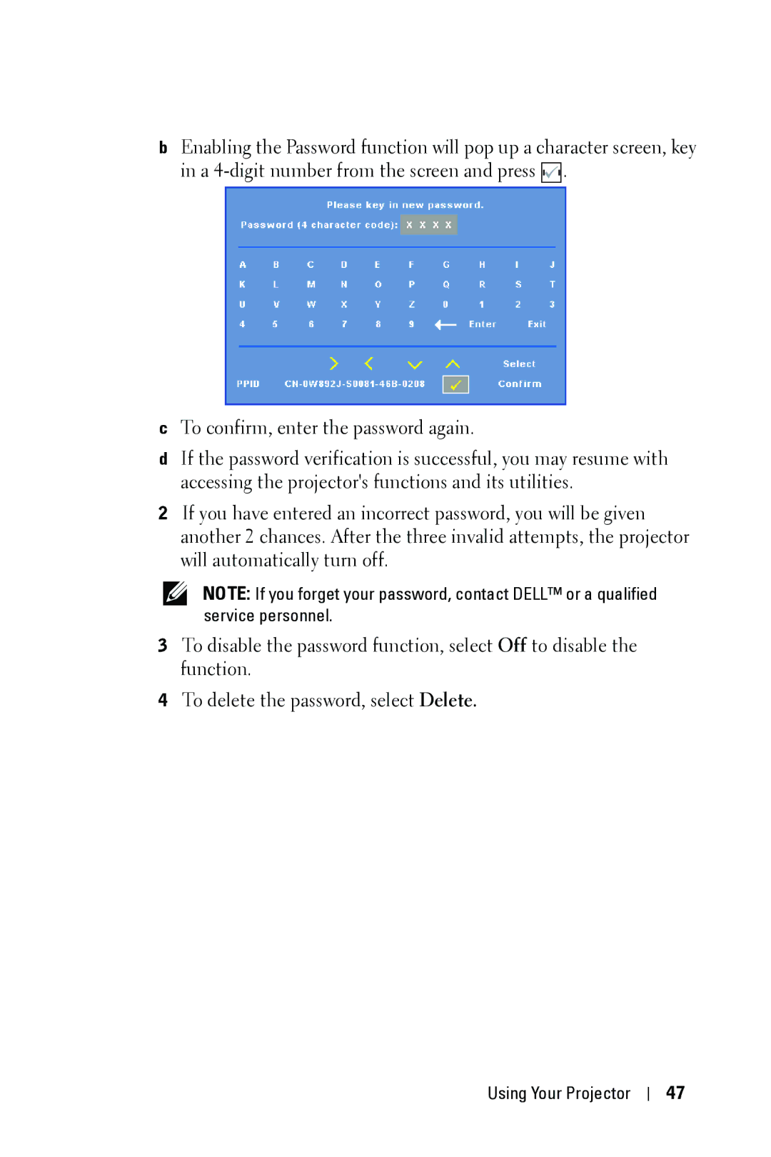 Dell 4310WX manual Using Your Projector 