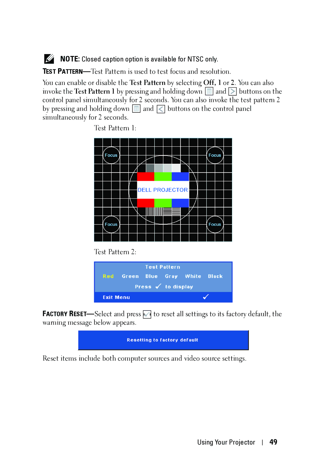 Dell 4310WX manual Using Your Projector 