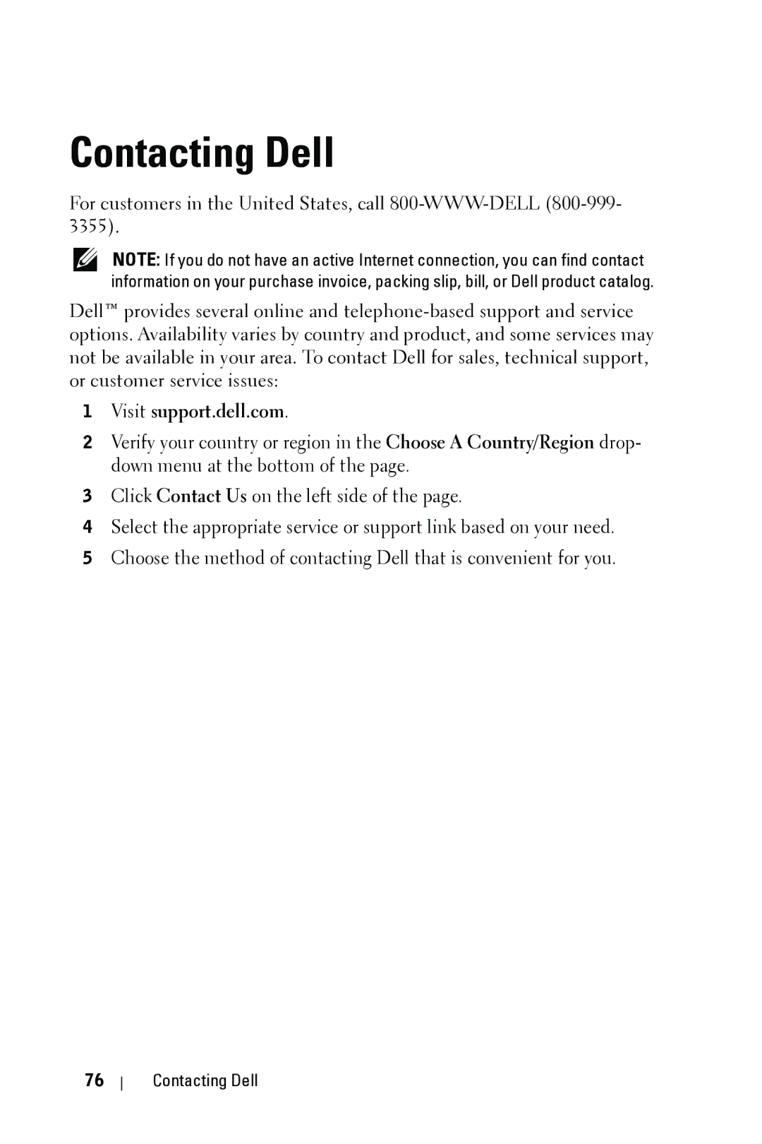 Dell 4310WX manual Contacting Dell, Visit support.dell.com 