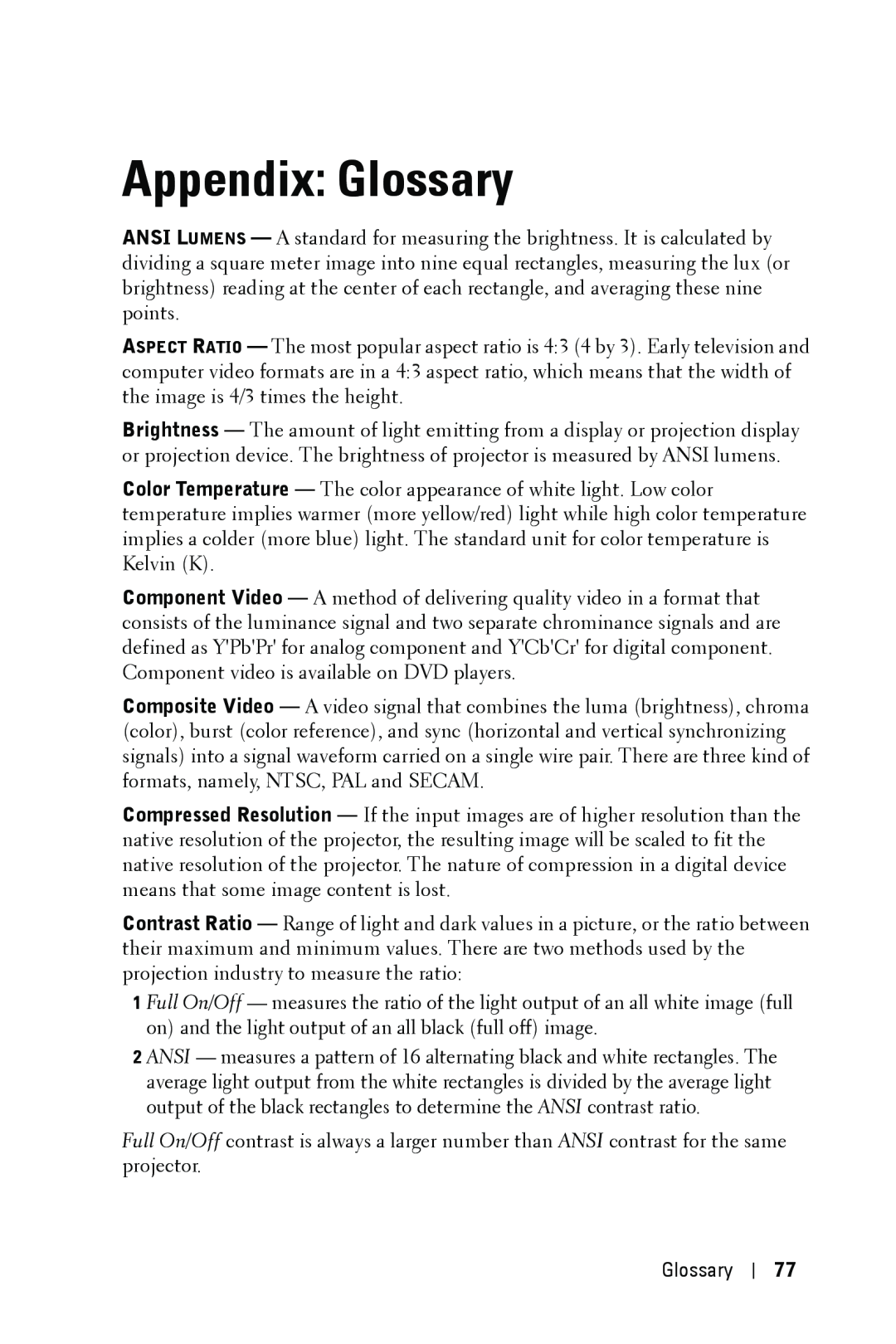 Dell 4310WX manual Appendix Glossary 
