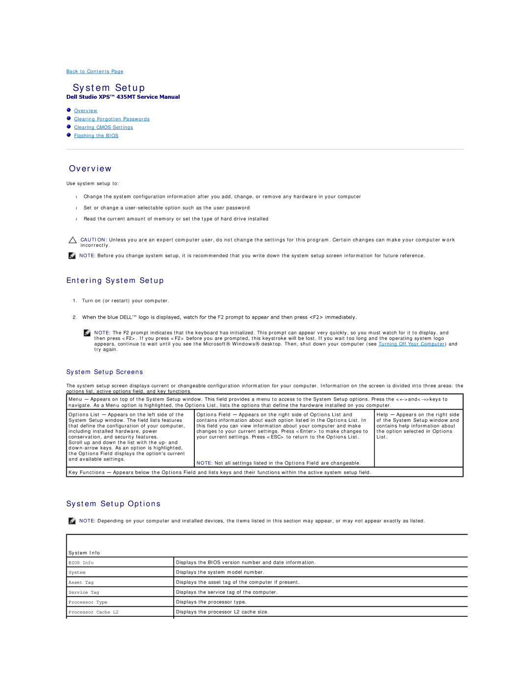 Dell 435MT manual System Setup, Overview 