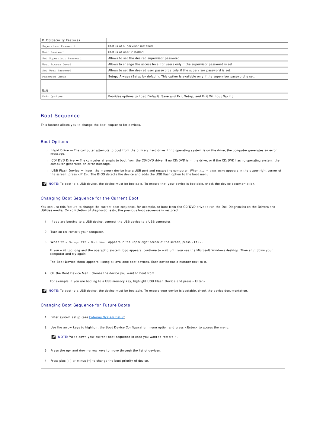 Dell 435MT manual Boot Sequence 