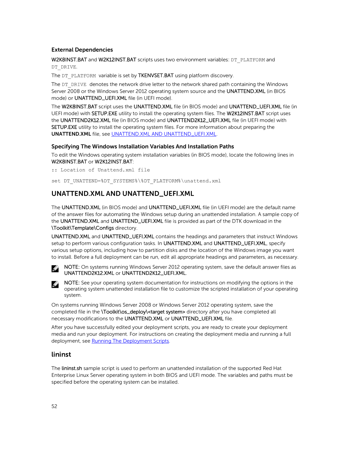 Dell 4.4 manual Lininst, External Dependencies 