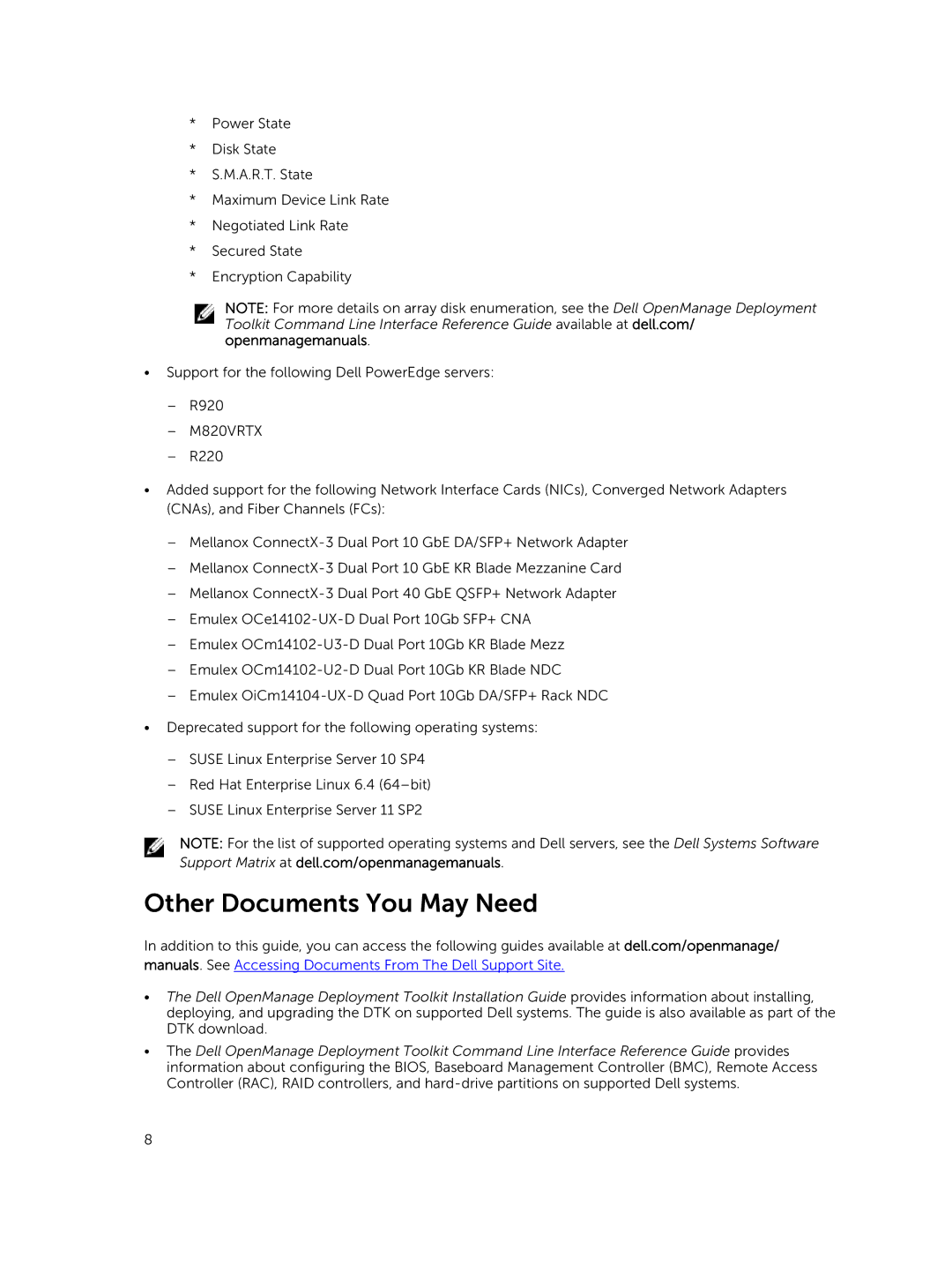 Dell 4.4 manual Other Documents You May Need 