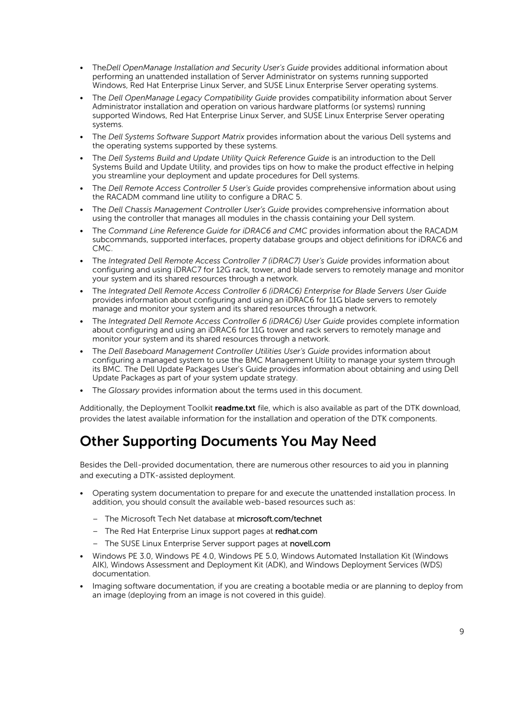 Dell 4.4 manual Other Supporting Documents You May Need 