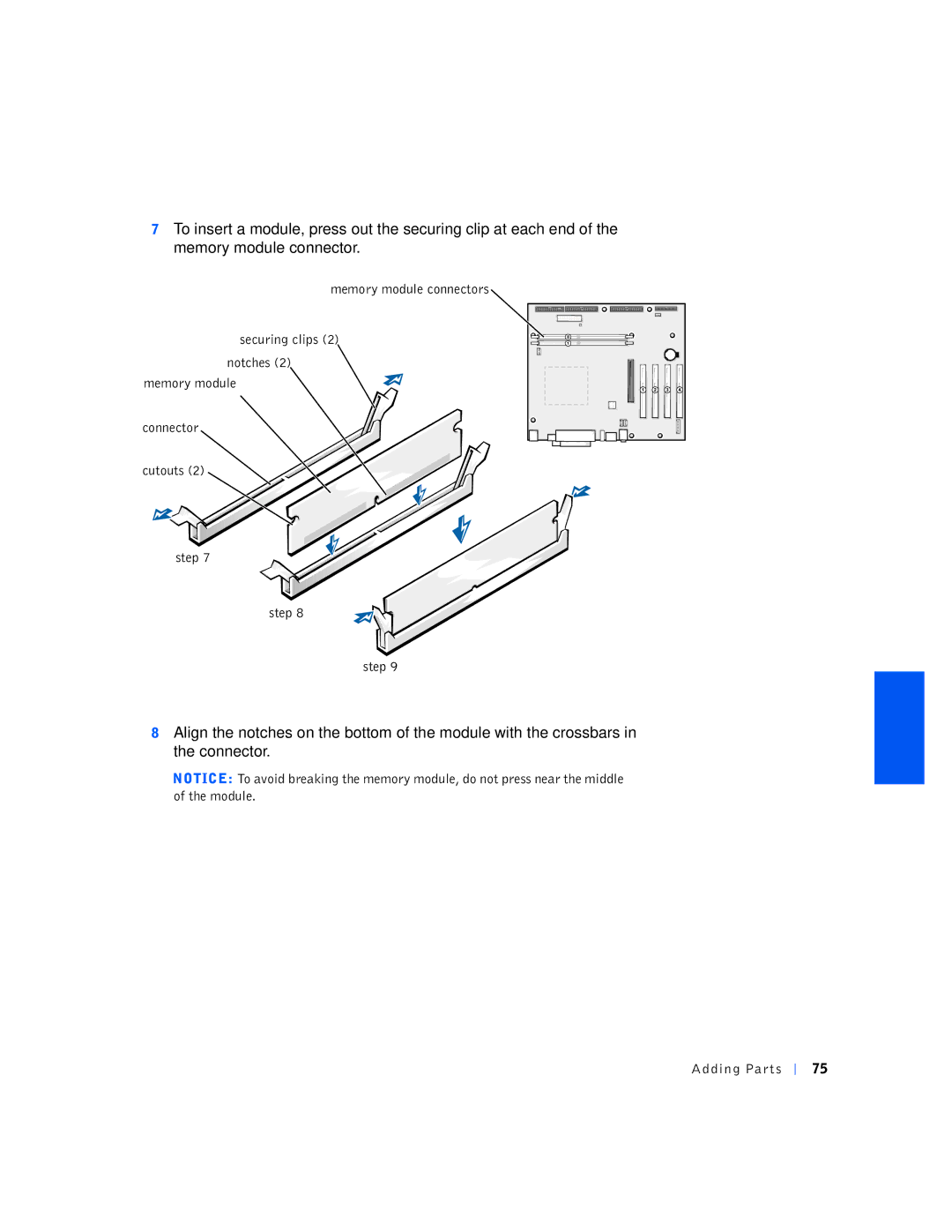 Dell 4400 manual Adding Parts 