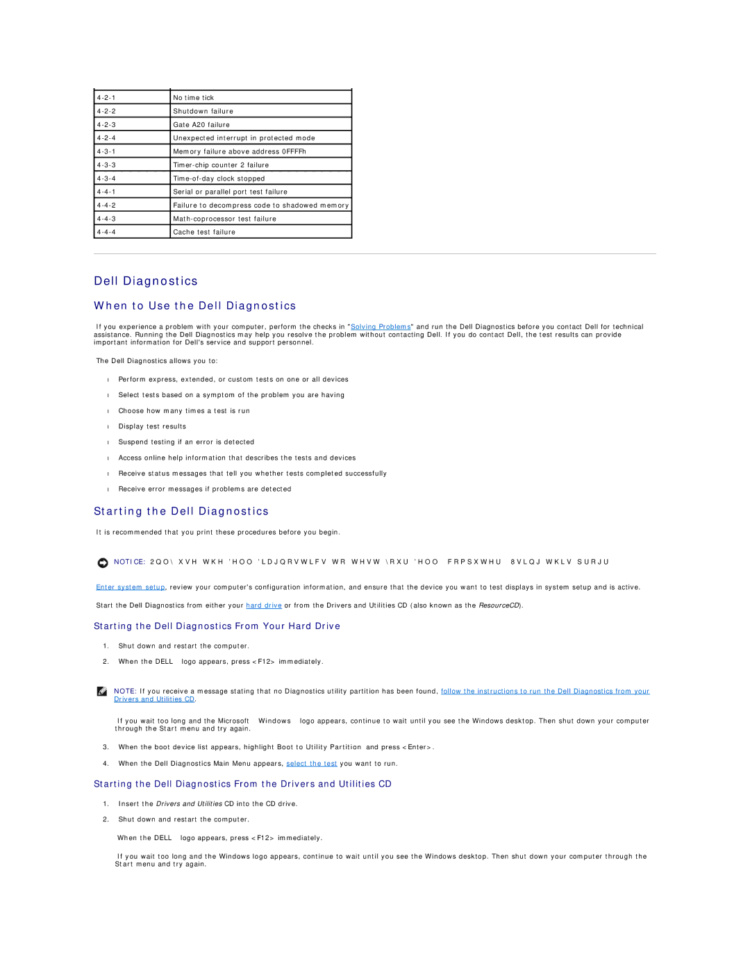 Dell 450 warranty When to Use the Dell Diagnostics, Starting the Dell Diagnostics 